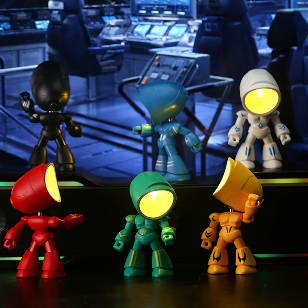 Robot Night Light – LED Desk Lamp, Cute Cartoon Design