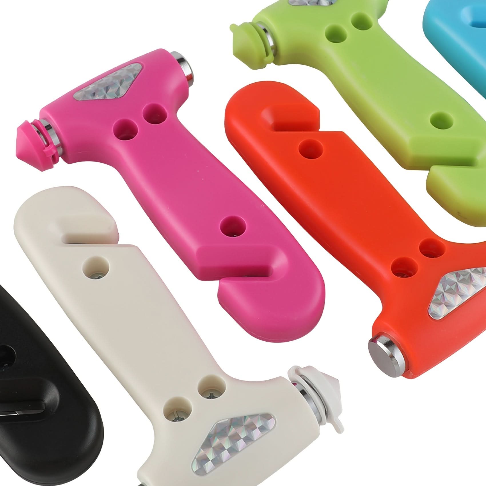 2-Pack ABS Car Safety Hammers, 3-in-1 Emergency Escape Tools