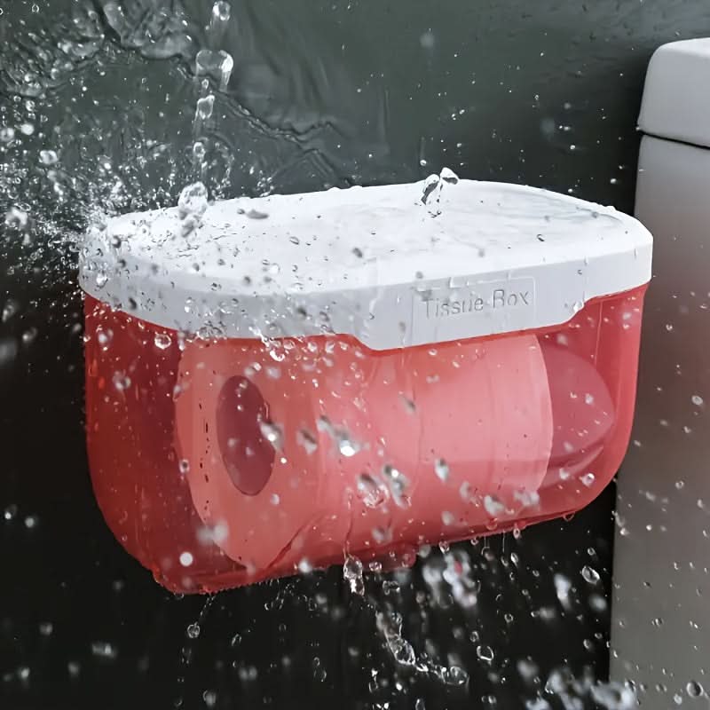 Wall-Mounted Tissue Holder with Storage Shelf – Bathroom Organizer