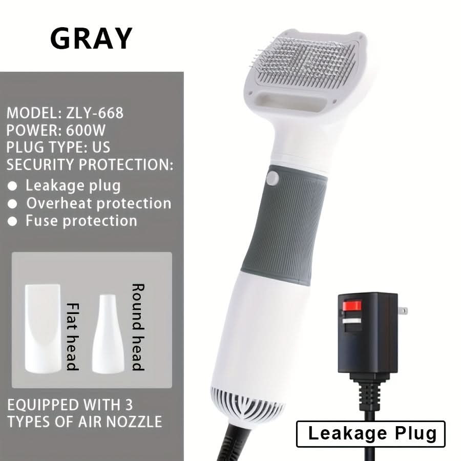 Quiet Pet Grooming Dryer with Brush