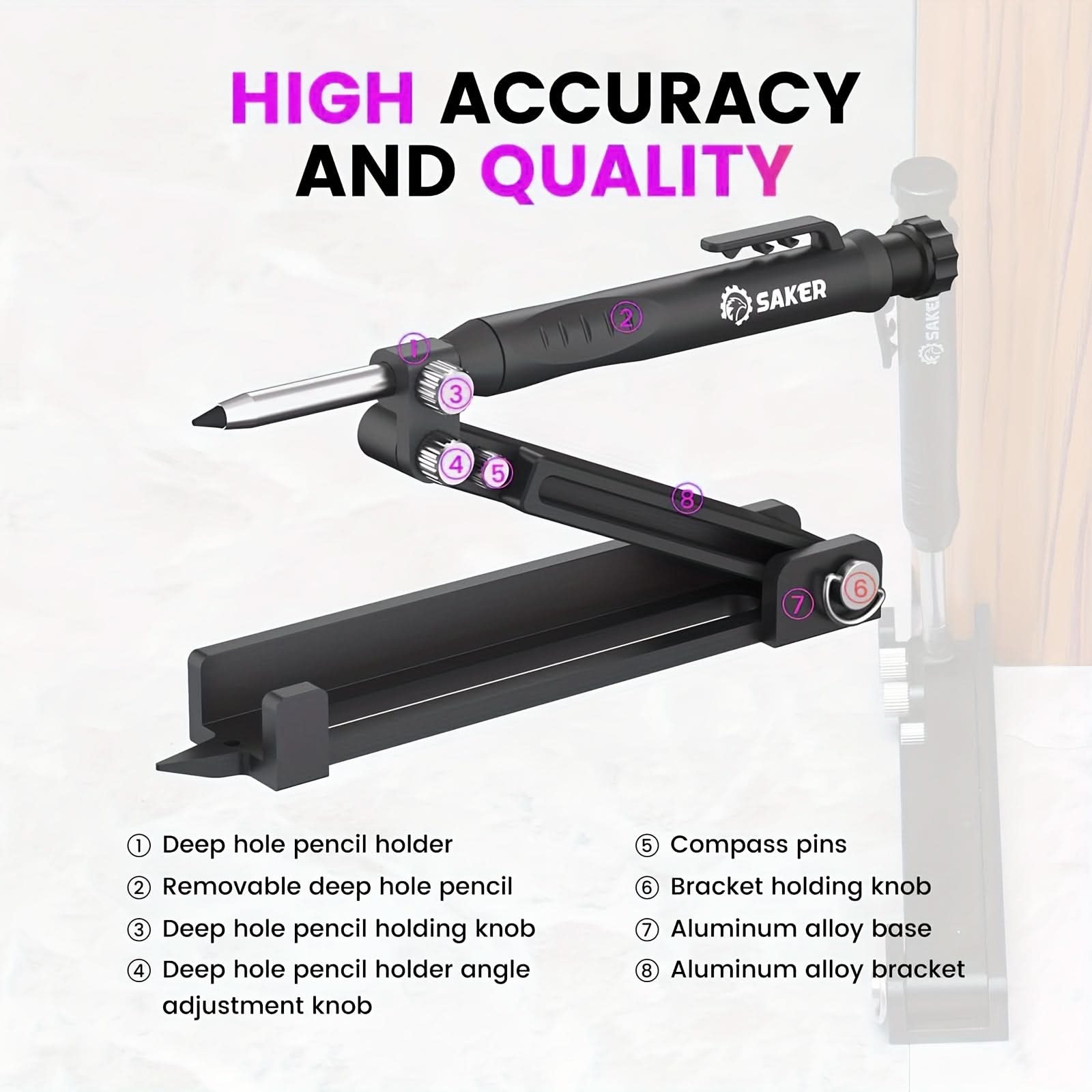 Saker Multi-Function Scribing Tool for Woodworking