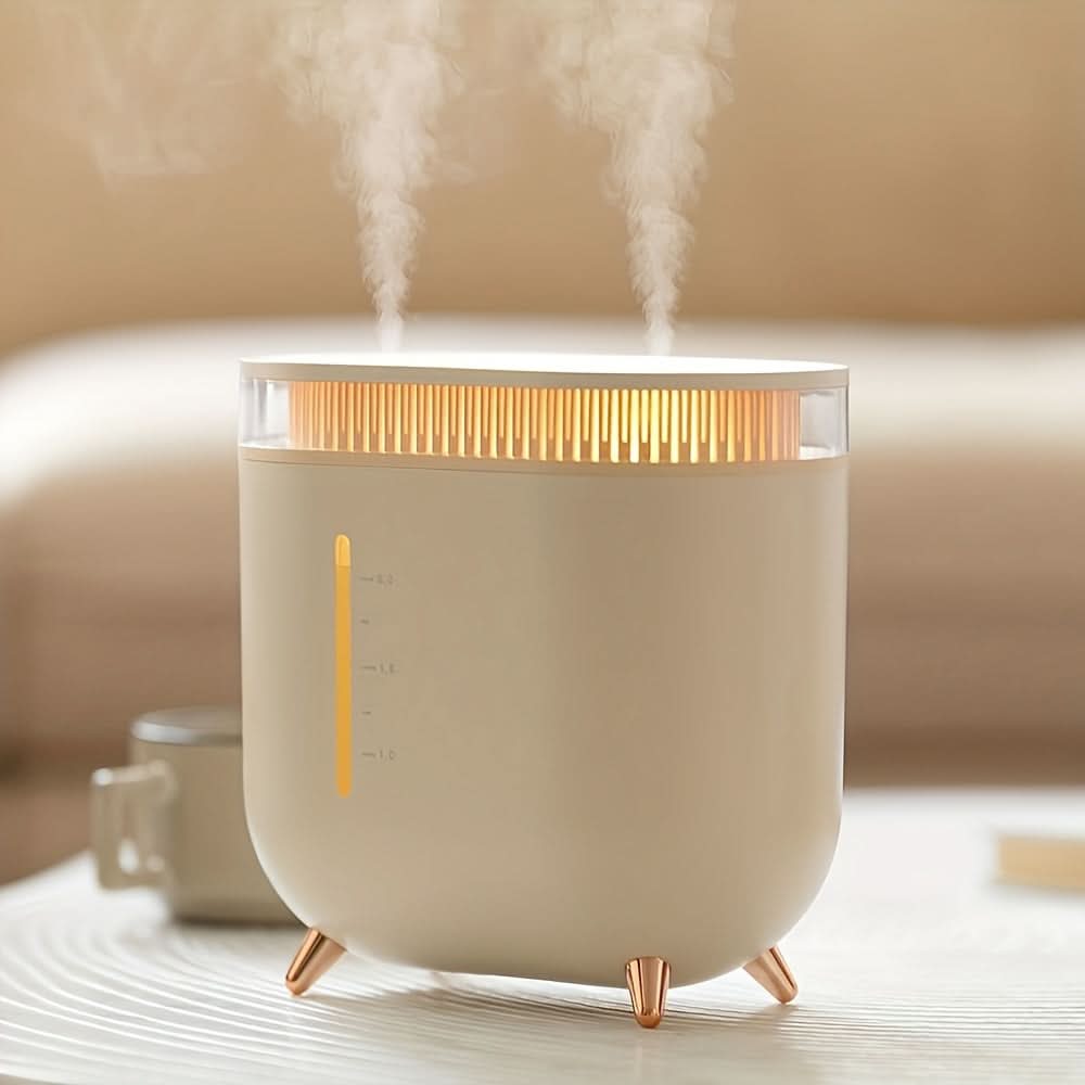 67oz Rechargeable Dual-Spray Humidifier with Night Light