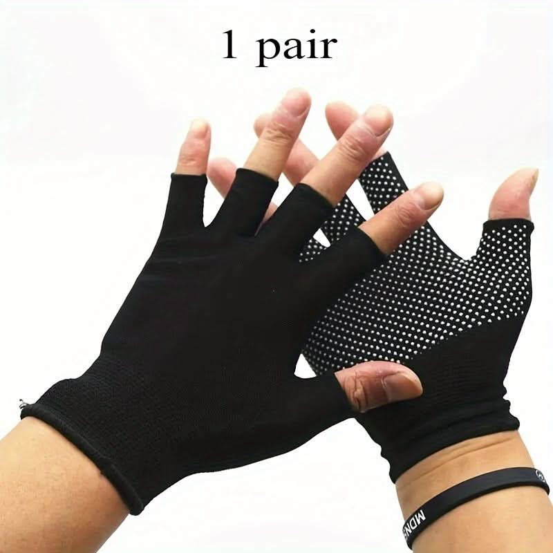 Breathable Half Finger Workout Gloves, Non-Slip Grip