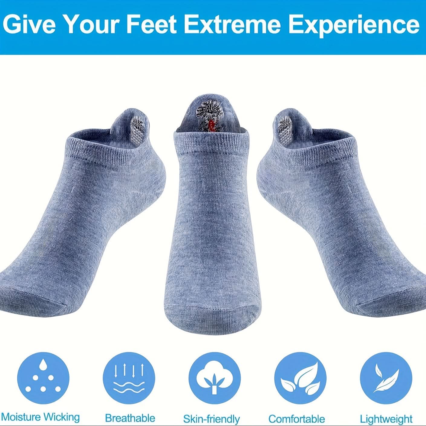 Pack of 10 Pairs Women's Embroidered Ankle Socks – Cute & Comfy
