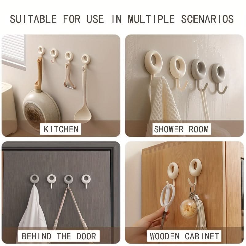 4-Piece Self-Adhesive Wall Hooks Set