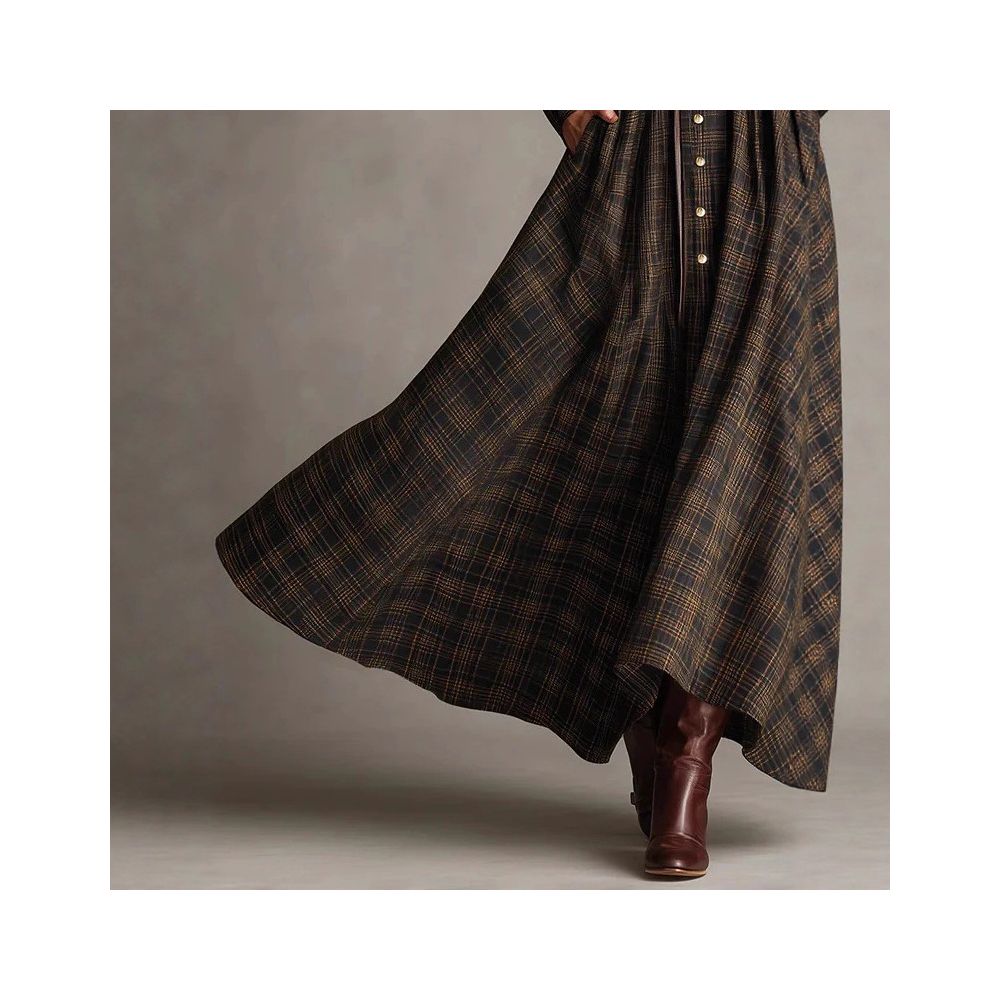 2025 European and American style women s clothing digital print lapel elastic waist shirt dress available on Amazon independent website image 3