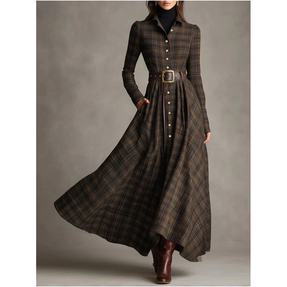 2026 European and American style women s clothing digital print lapel elastic waist shirt dress available on Amazon independent website