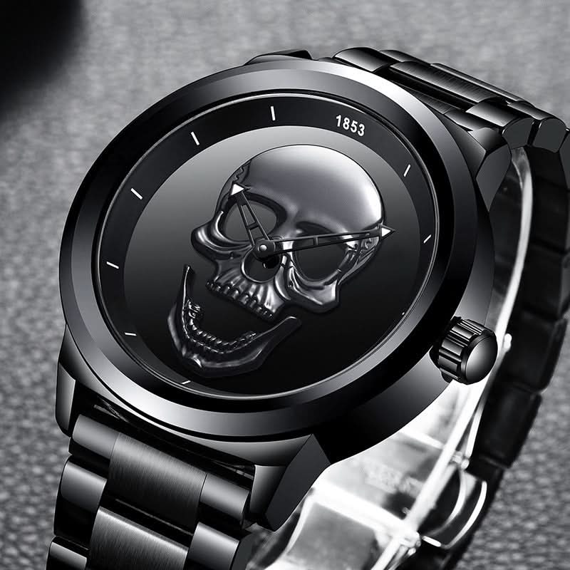 Men’s Skull 3D Quartz Watch – Fashionable, Waterproof Watch