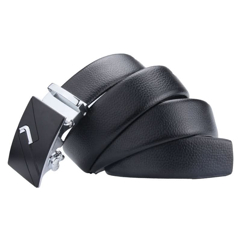 Men's Casual Automatic Buckle Belt – Two-Piece Nail Plate Design (120cm)