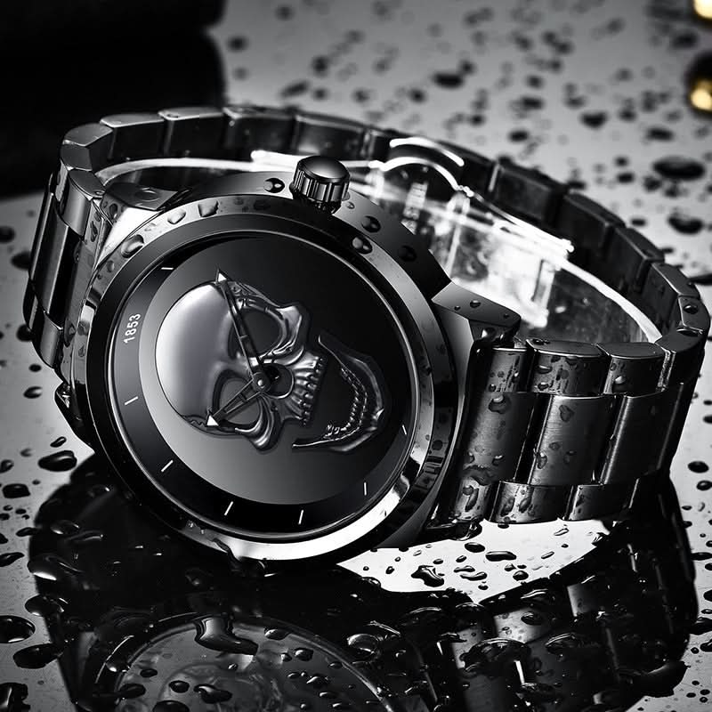 Men’s Skull 3D Quartz Watch – Fashionable, Waterproof Watch