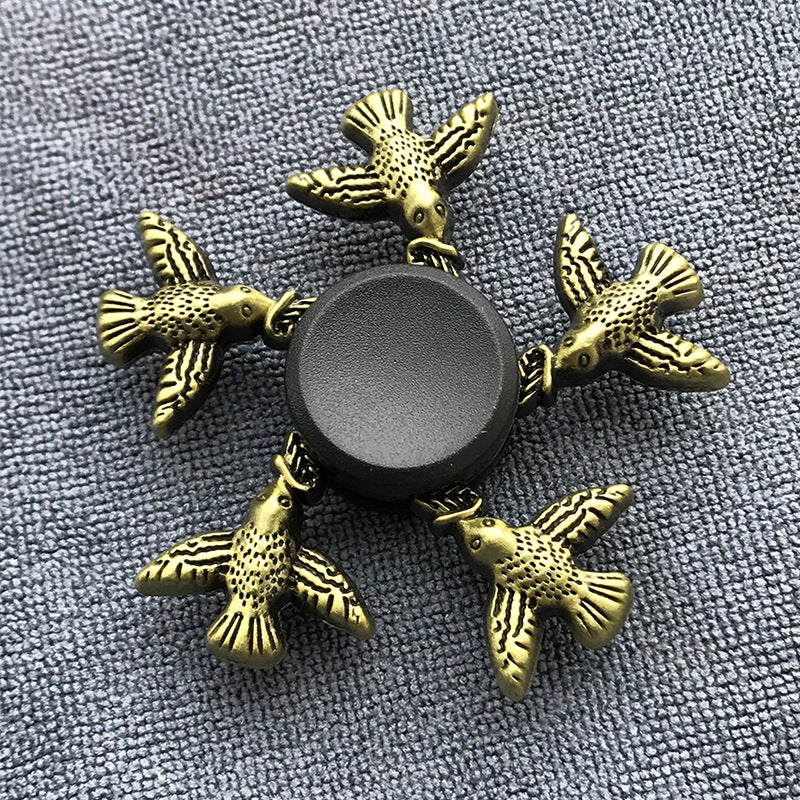 Bronze Alloy Fidget Spinner for Adults – Stress Relief Finger Gyroscope Toy