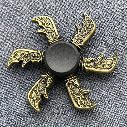 Bronze Alloy Fidget Spinner for Adults – Stress Relief Finger Gyroscope Toy