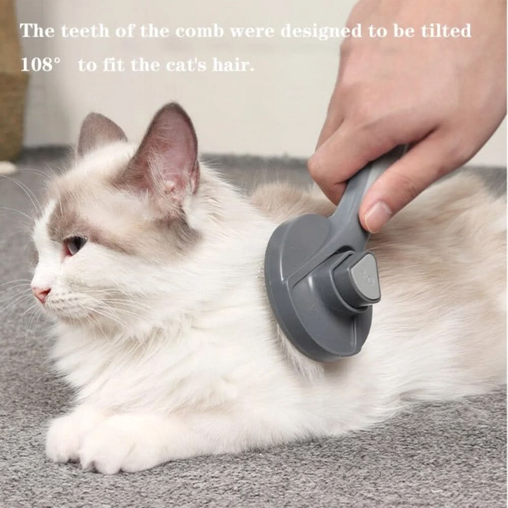 Professional Slicker Pet Hair Remover Brush - Self-Cleaning Tool for Dogs & Cats