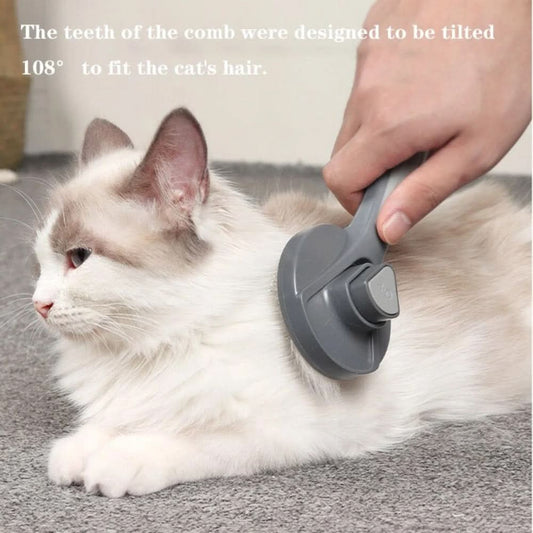 Professional Slicker Pet Hair Remover Brush - Self-Cleaning Tool for Dogs & Cats