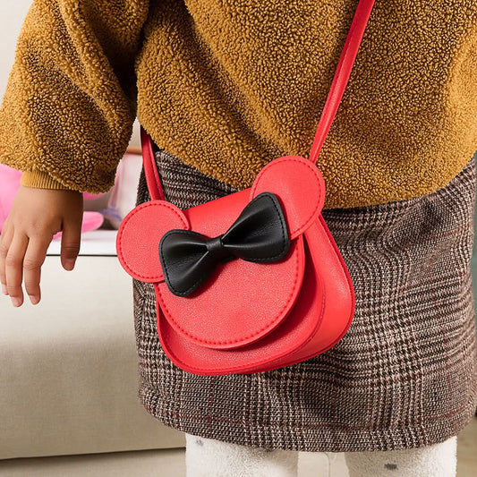 Girls’ Cute Bow Crossbody Bag – Mini PU Leather Shoulder Bag For Toddlers