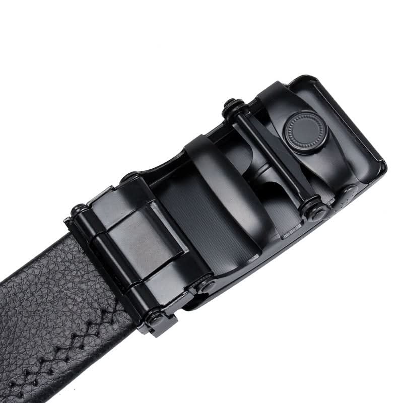 Men’s Black Automatic Buckle Belt – Scratch-Resistant