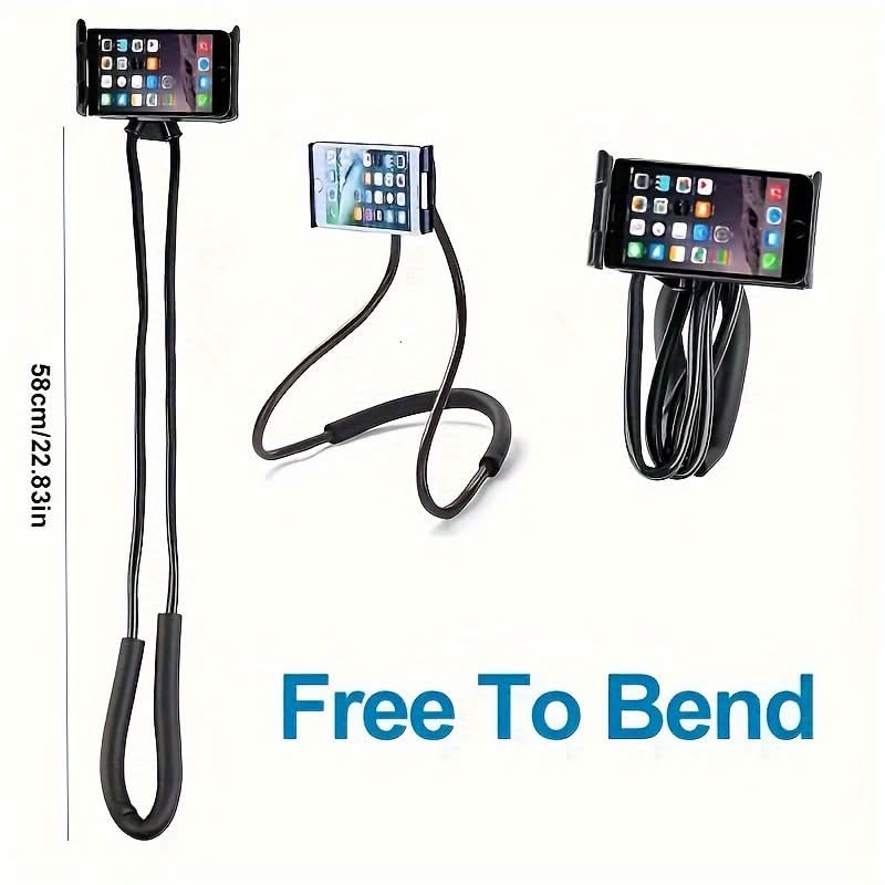 360° Adjustable Neck Phone Holder, 70cm Extension