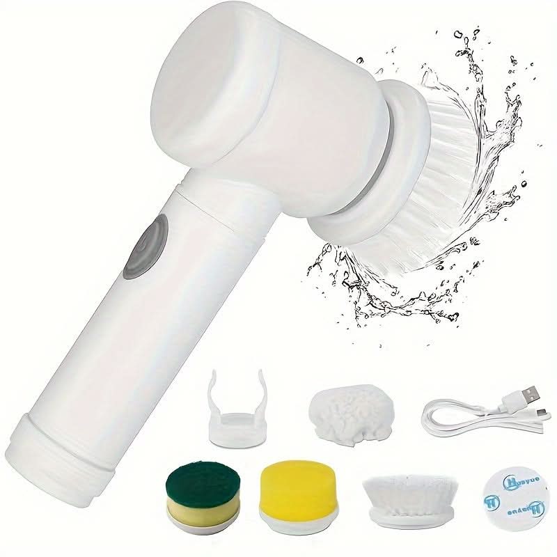 Portable Handheld Electric Cleaning Brush Set