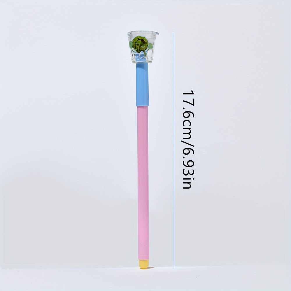 Creative Planting Pen – Black Ink Flower Gel Pen for Office, Gifts & DIY Décor (3-pack)