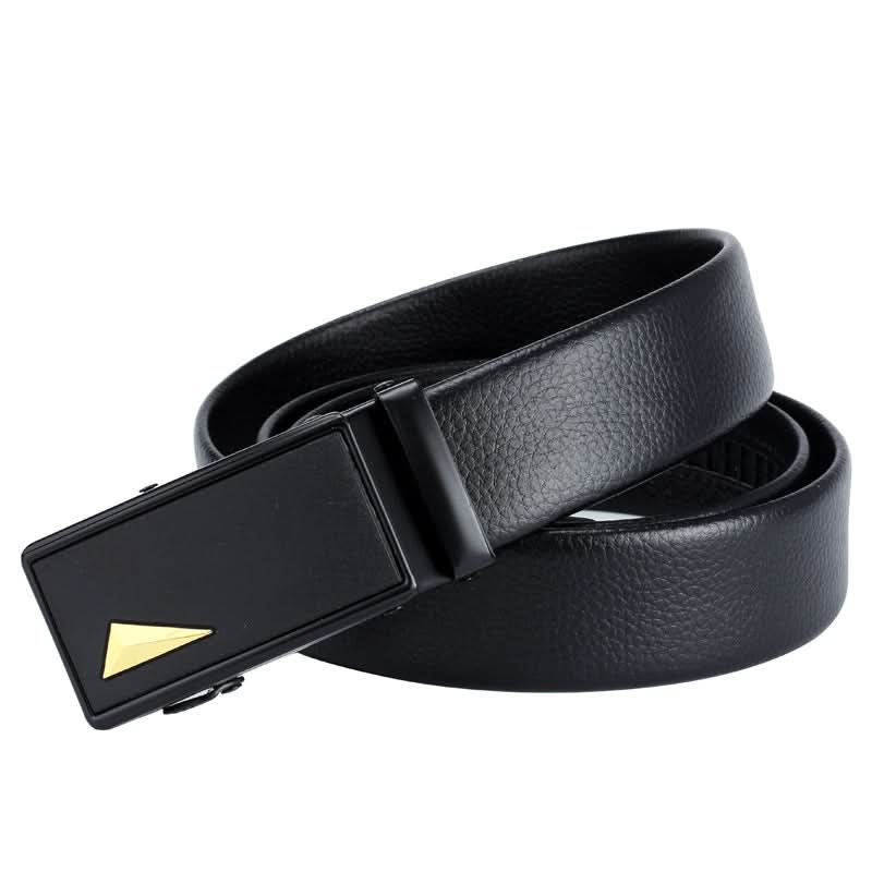 Men’s Black Automatic Buckle Belt – Scratch-Resistant