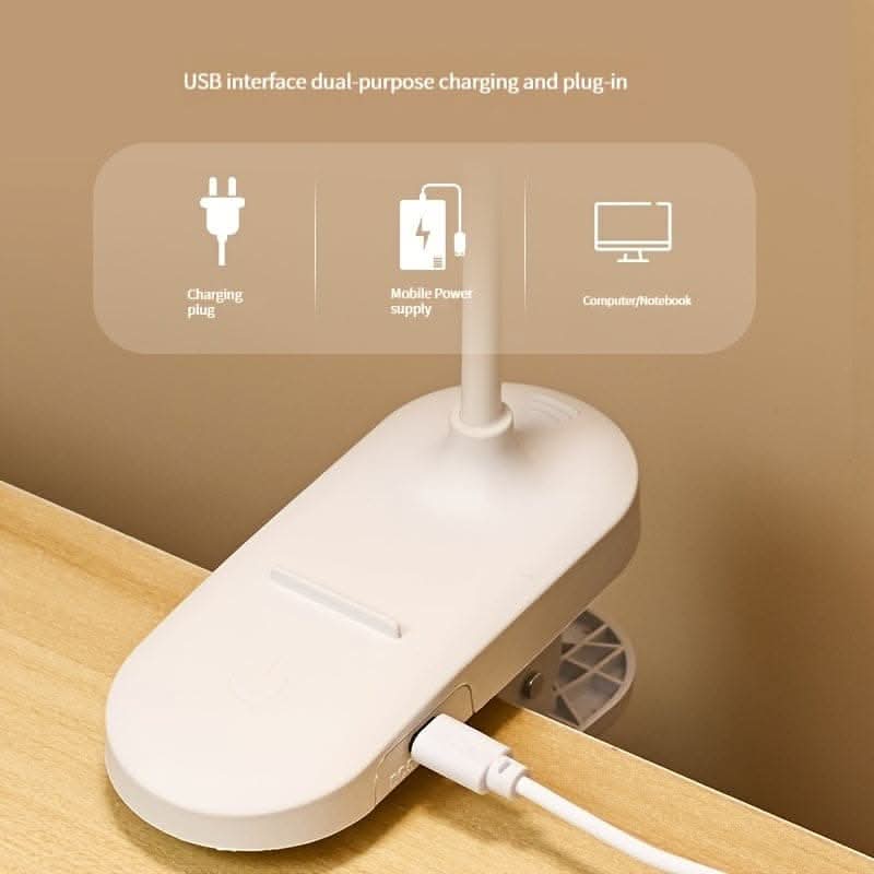 Dimmable USB Rechargeable Clip-On LED Desk Lamp