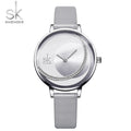 SK Women’s Quartz Watch – Diamond Waterproof Classic Strap Fashion Wristwatch