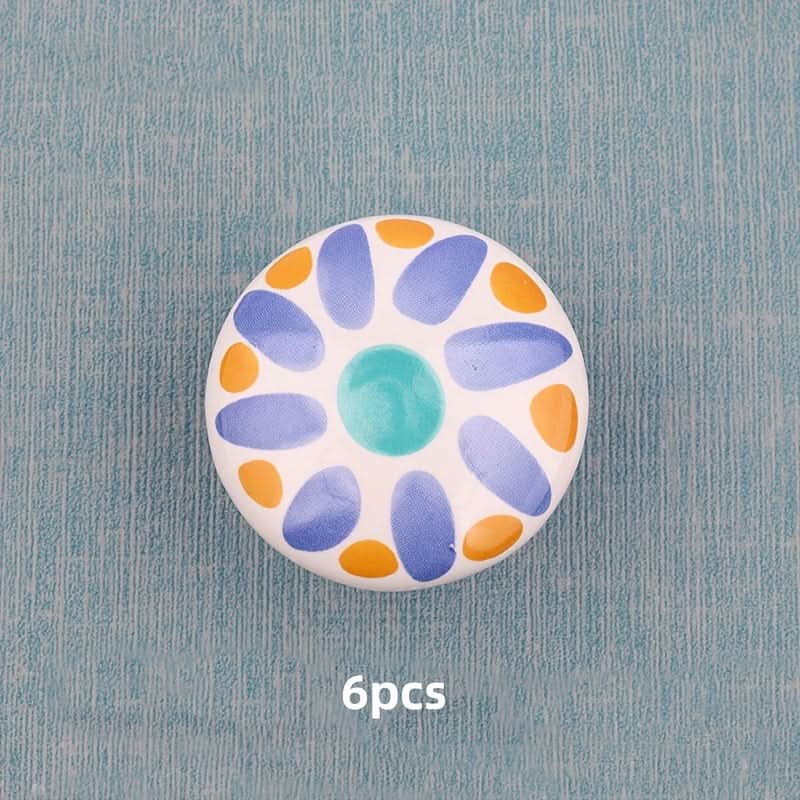 6-Piece Fun Ceramic Cabinet Handles