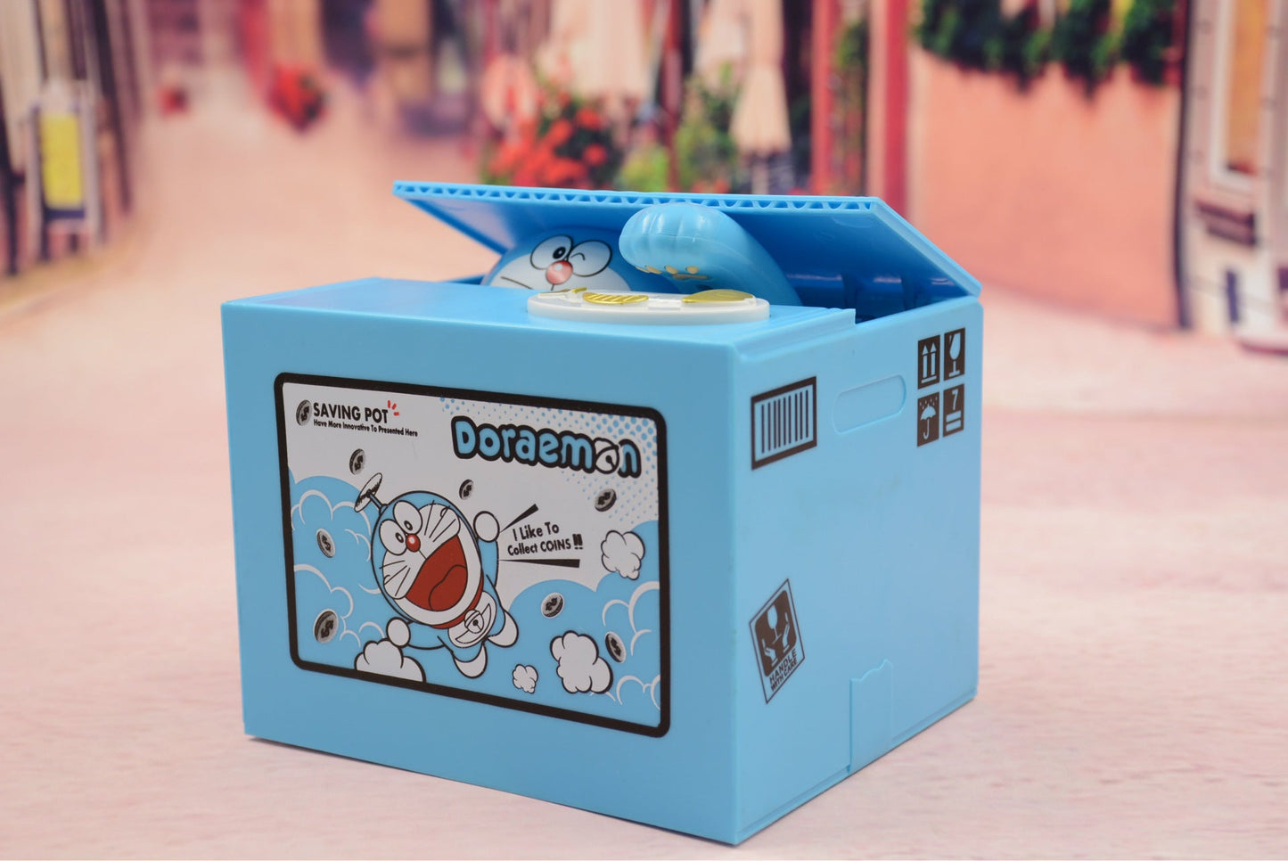 Cartoon Stealing Coin Cat Piggy Bank – Electric Money-Bank for Kids