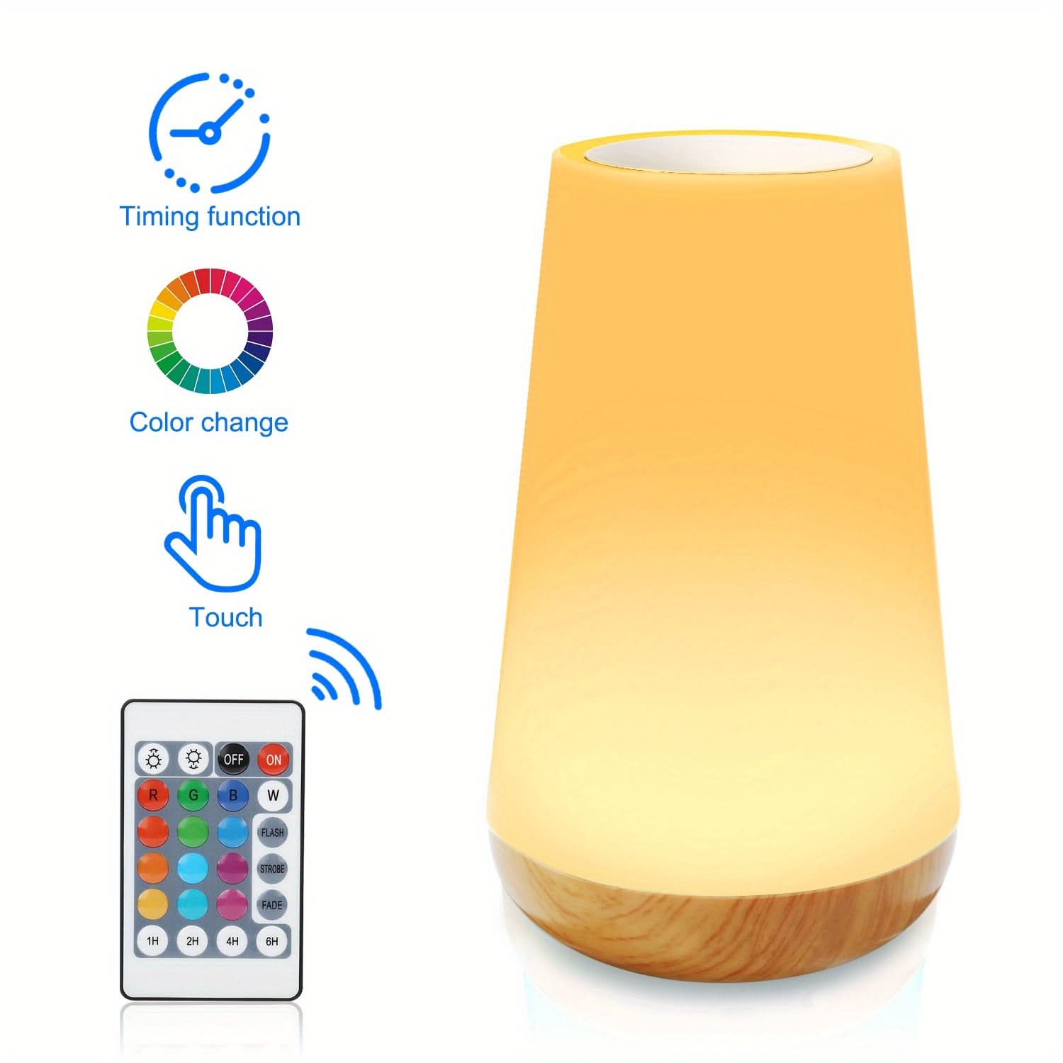 Cozy Color-Changing Touch Bedside Lamp