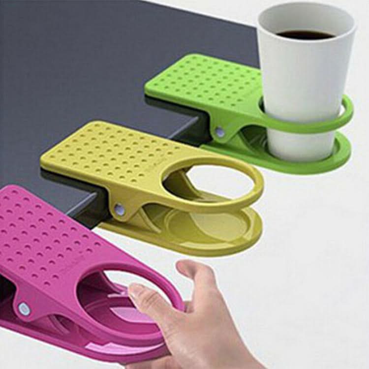Creative Desk Cup Holder Clip - Plastic Water & Tea Cup Holder (Set of 2 pcs.)