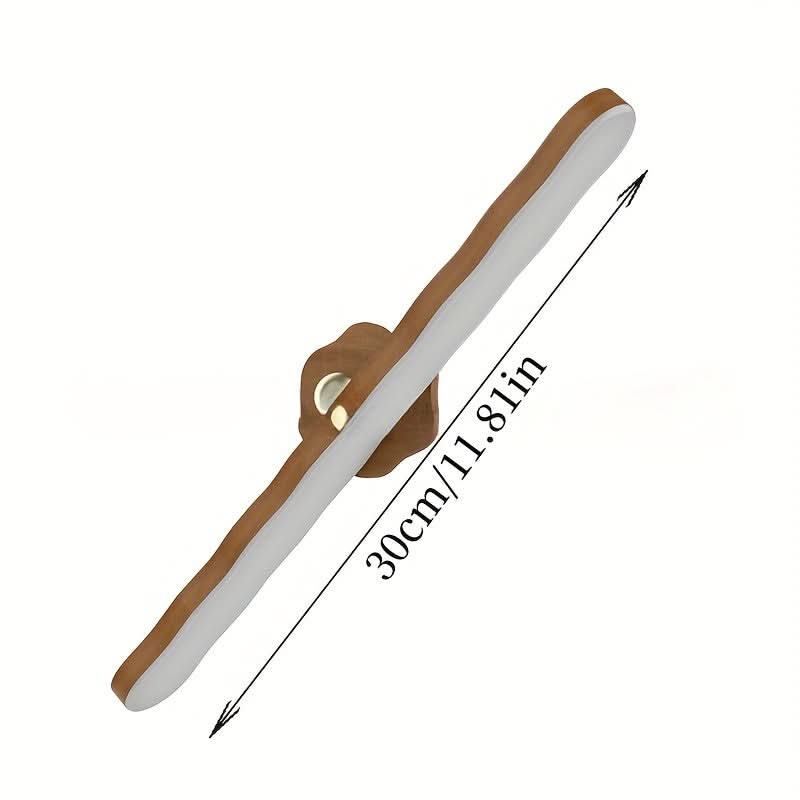 Rechargeable LED Mirror Light with Wooden Finish