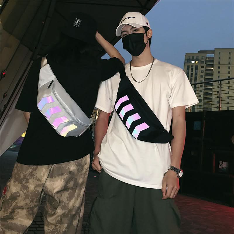 Reflective Crossbody Waist Bag for Men & Women - Sling Bag