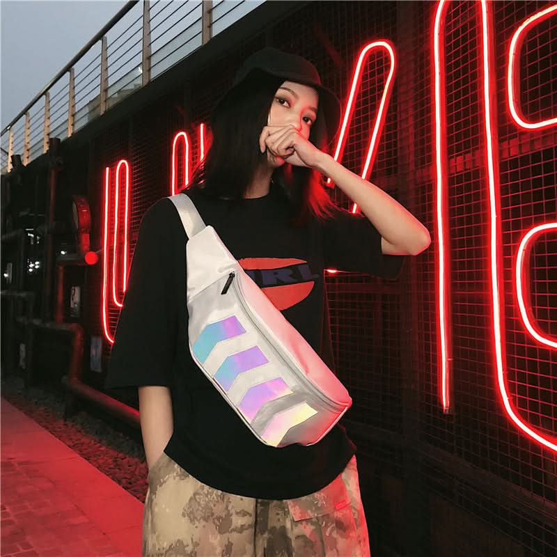 Reflective Crossbody Waist Bag for Men & Women - Sling Bag