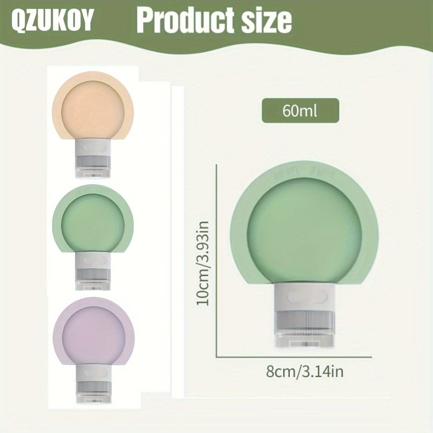 Silicone Travel Dispenser Bottles – Leak-Proof, Refillable, for Shampoo & Cosmetics