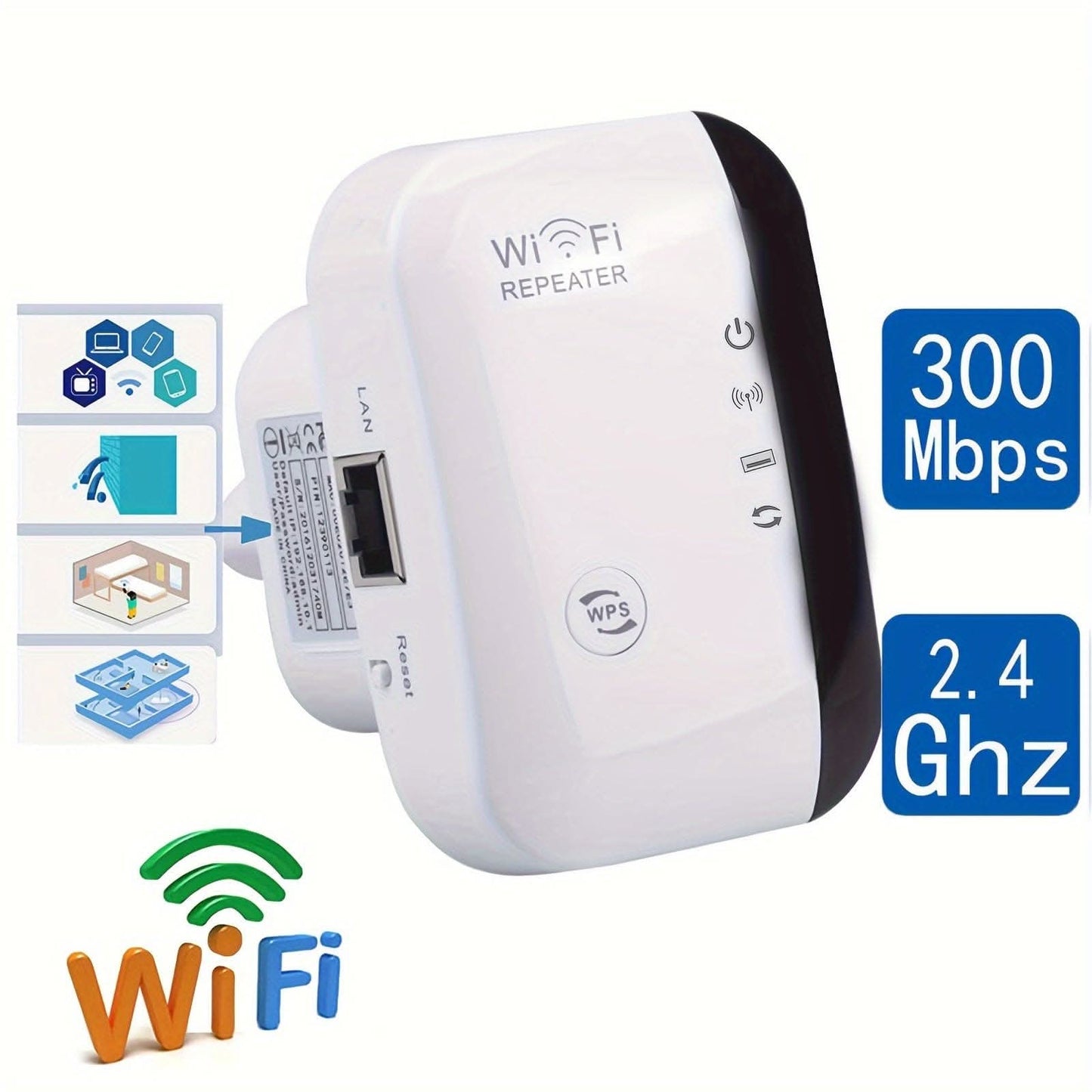 5000sq.ft WiFi Extender Signal Booster - Long Range Amplifier