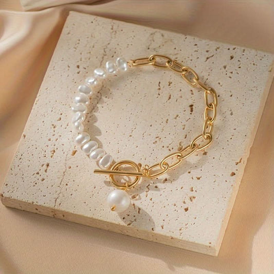 Elegant Baroque Pearl Bracelet for Women