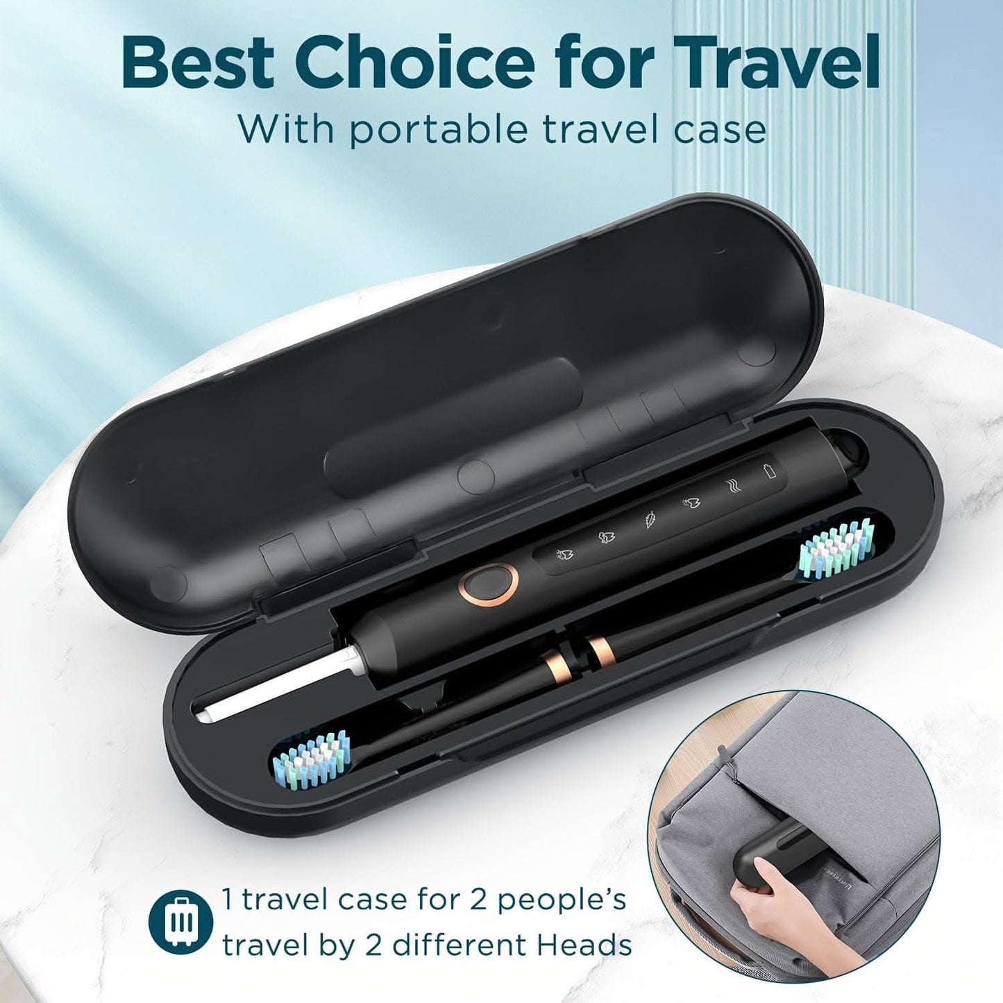 8-Brush-Head Electric Toothbrush for Adults