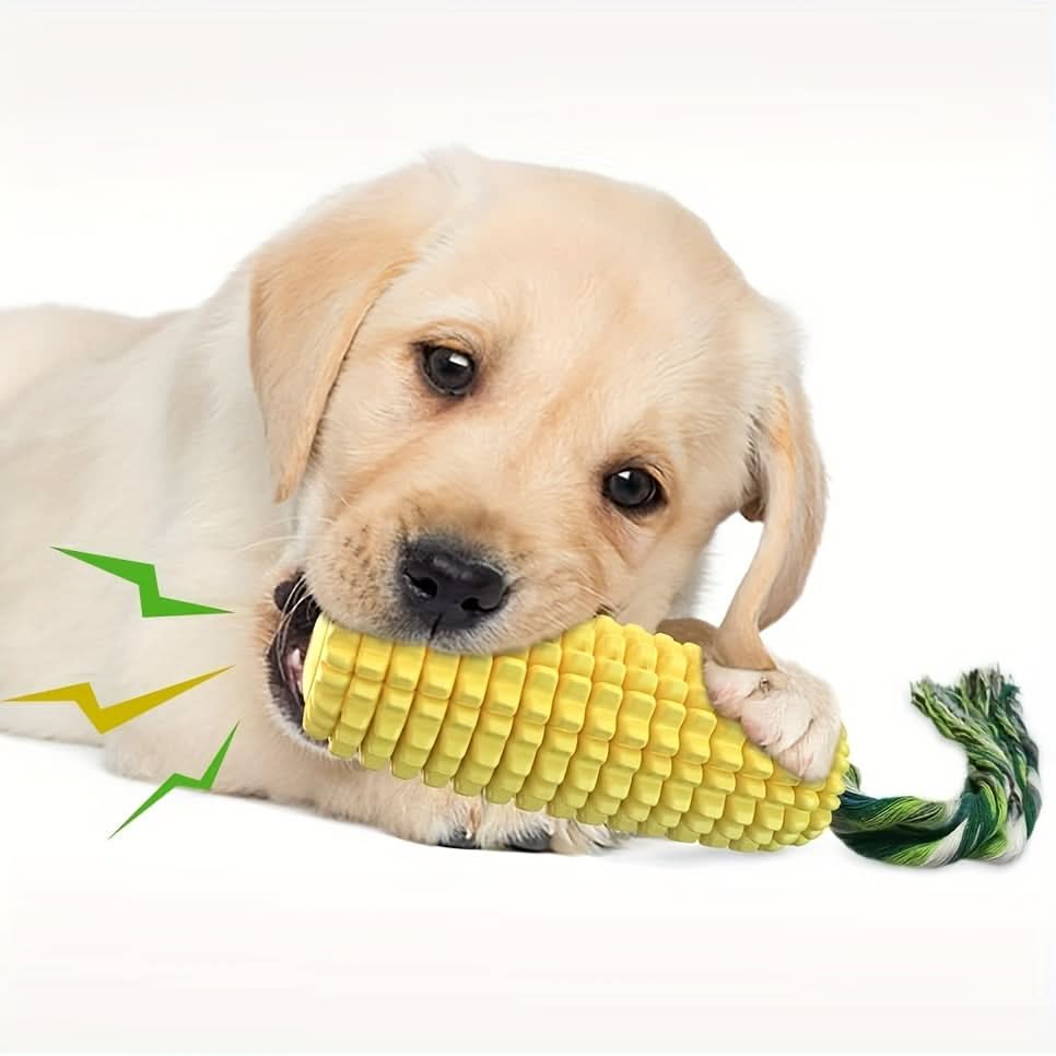 Tough Corn Stick Dog Chew Toy – Durable, Squeaky, for Aggressive Chewers