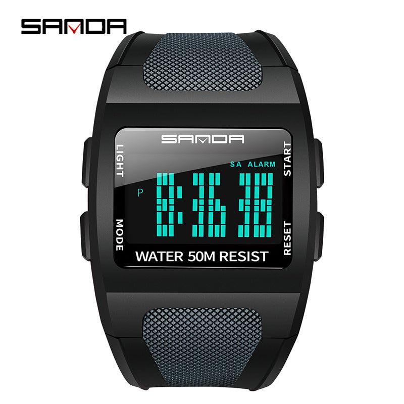 SANDA Men's Digital Sports Watch – Multi-Function, Luminous, Waterproof Outdoor Watch