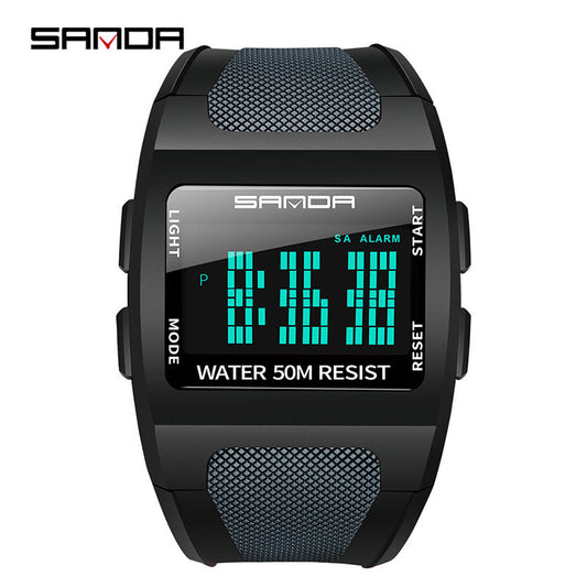SANDA Men's Digital Sports Watch – Multi-Function, Luminous, Waterproof Outdoor Watch
