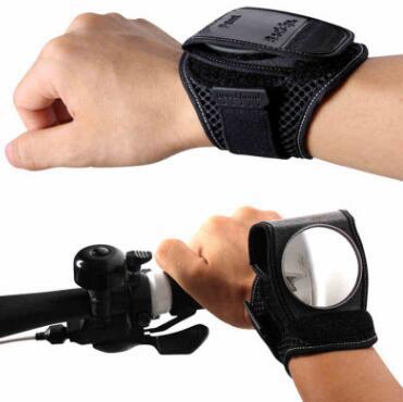 360° Rotating Bike Rearview Mirror with Adjustable Wrist Strap – Wide-Angle Cycling Safety Accessory