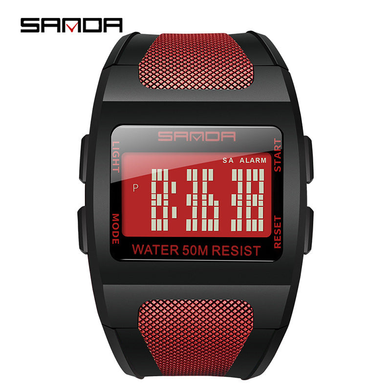 SANDA Men's Digital Sports Watch – Multi-Function, Luminous, Waterproof Outdoor Watch