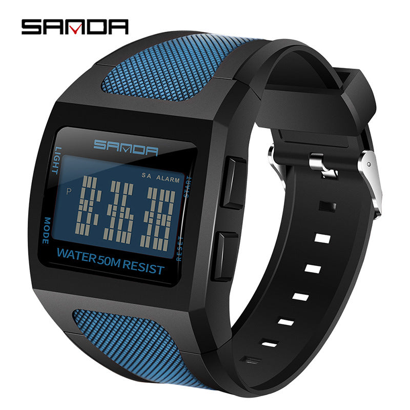 SANDA Men's Digital Sports Watch – Multi-Function, Luminous, Waterproof Outdoor Watch