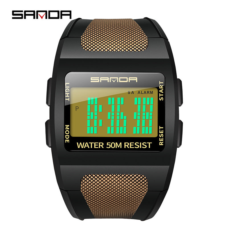 SANDA Men's Digital Sports Watch – Multi-Function, Luminous, Waterproof Outdoor Watch