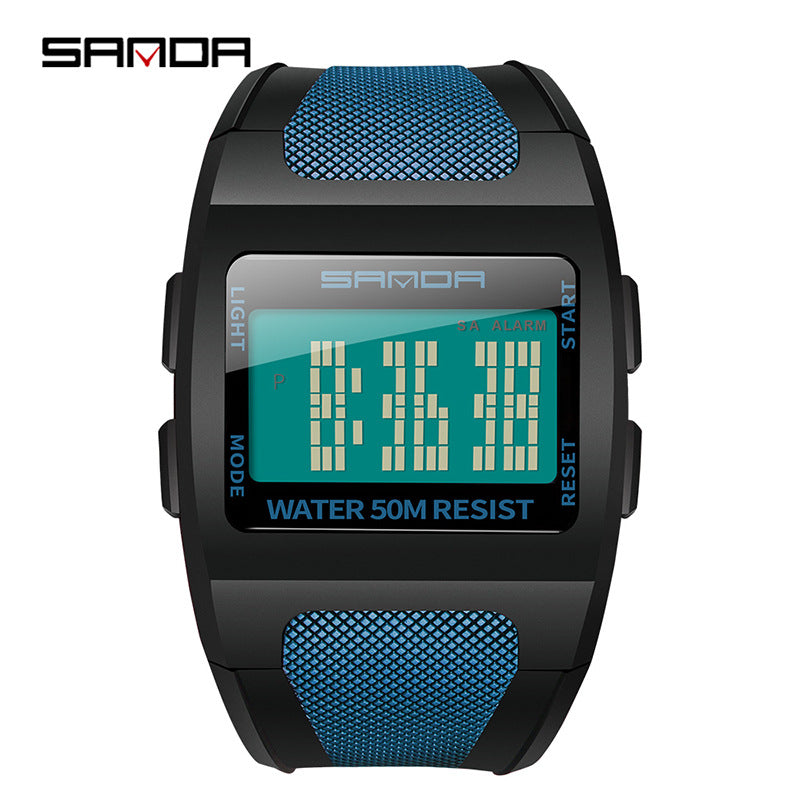 SANDA Men's Digital Sports Watch – Multi-Function, Luminous, Waterproof Outdoor Watch