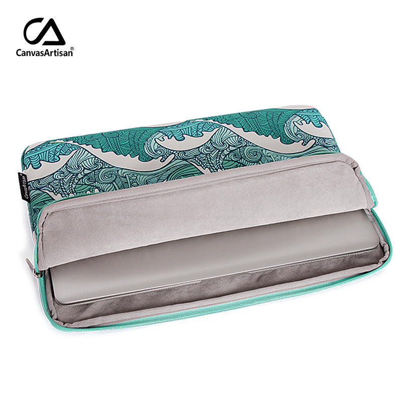 Ocean Swell Laptop Sleeve – Shockproof & Waterproof Case for MacBook & More