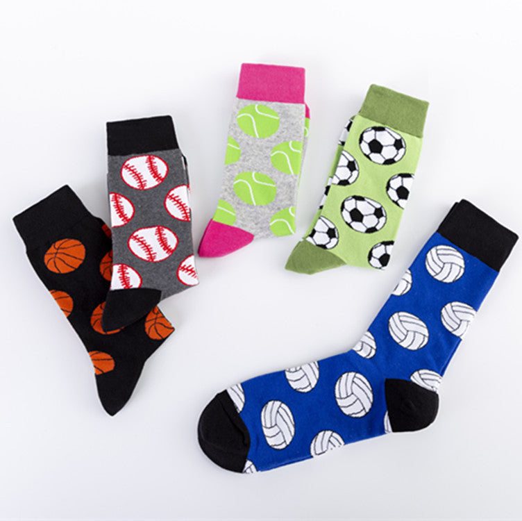 Men’s Cotton Mid-Tube Socks – Autumn Winter Jacquard Casual Crew Socks (40–46)
