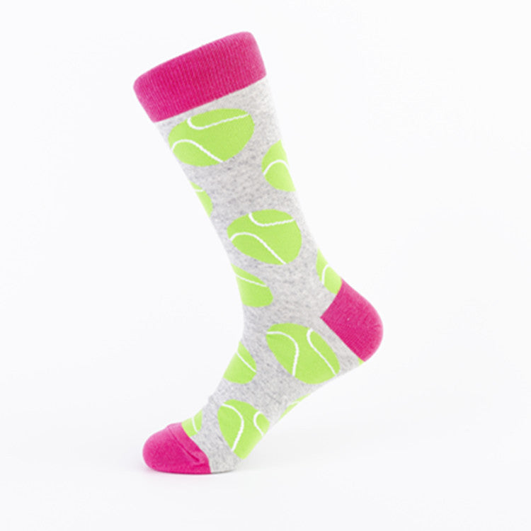 Men’s Cotton Mid-Tube Socks – Autumn Winter Jacquard Casual Crew Socks (40–46)