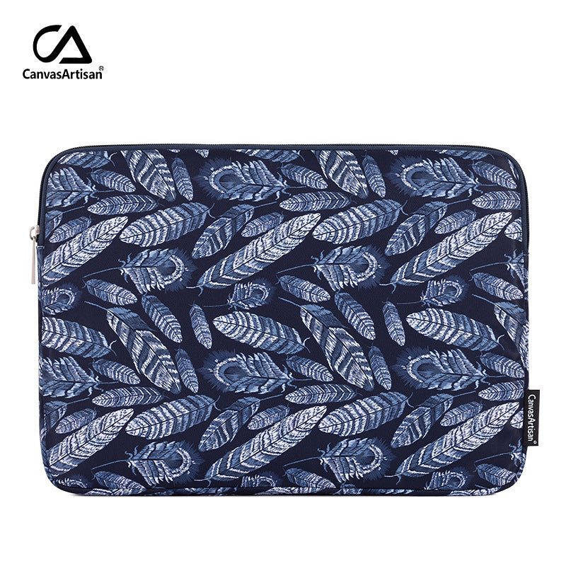 Blue Tree Leaves Laptop Sleeve – Waterproof, Shock-Resistant Polyester Case for MacBook & More