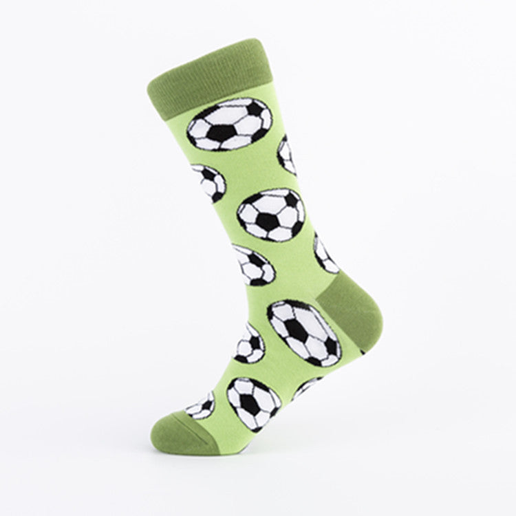 Men’s Cotton Mid-Tube Socks – Autumn Winter Jacquard Casual Crew Socks (40–46)